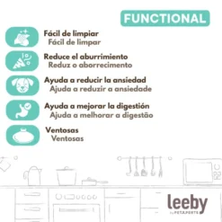Leeby Comedouro Antivoracidade Laranja para cães