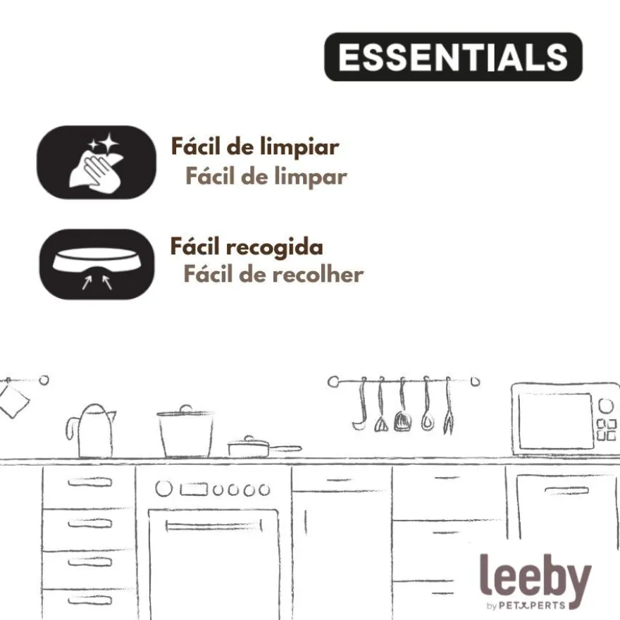 Leeby Comedouro de Plástico Vermelho para cães e gatos