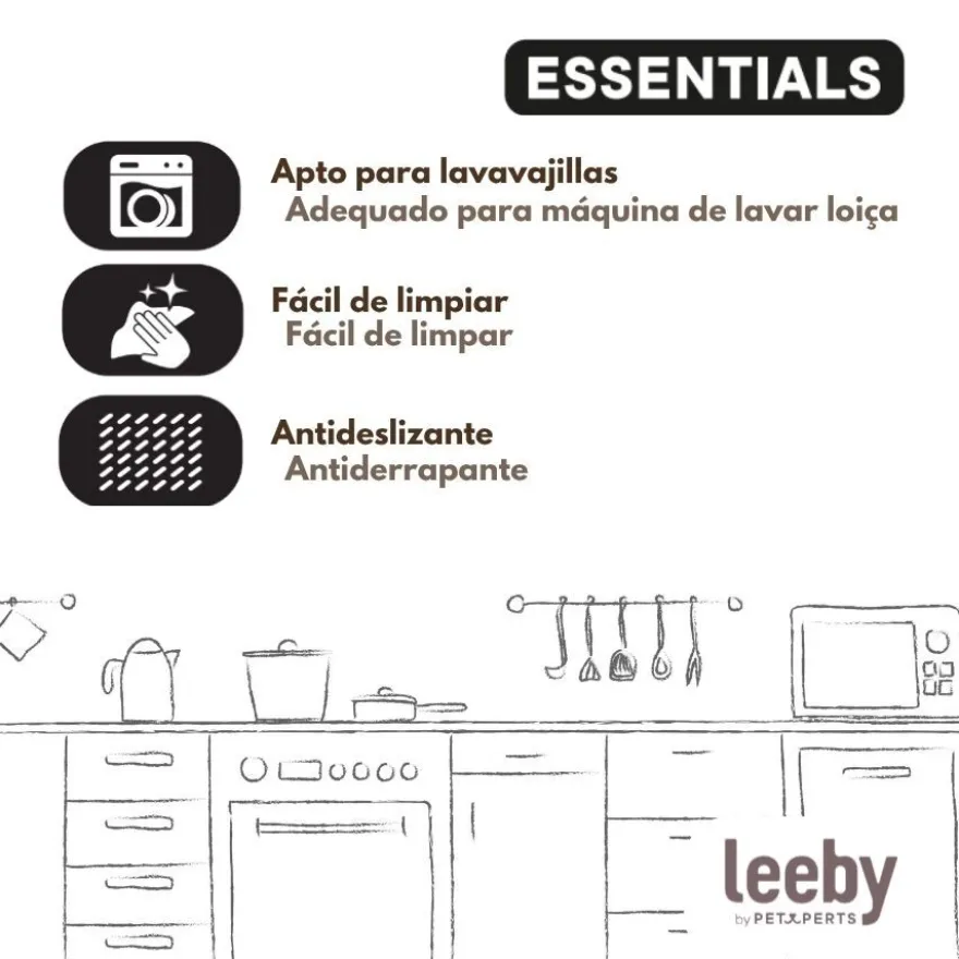 Leeby Comedouro Duplo em Aço Inoxidável Verde para gatos
