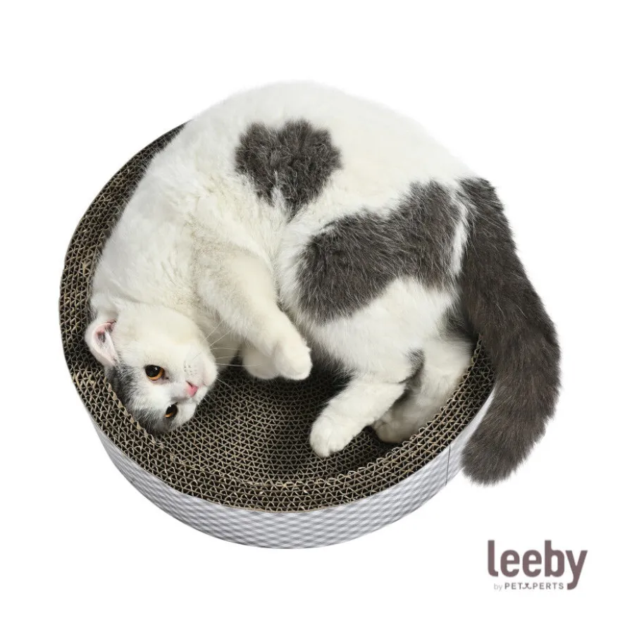 Leeby Domingo cama arranhador de cartão vichy para gatos
