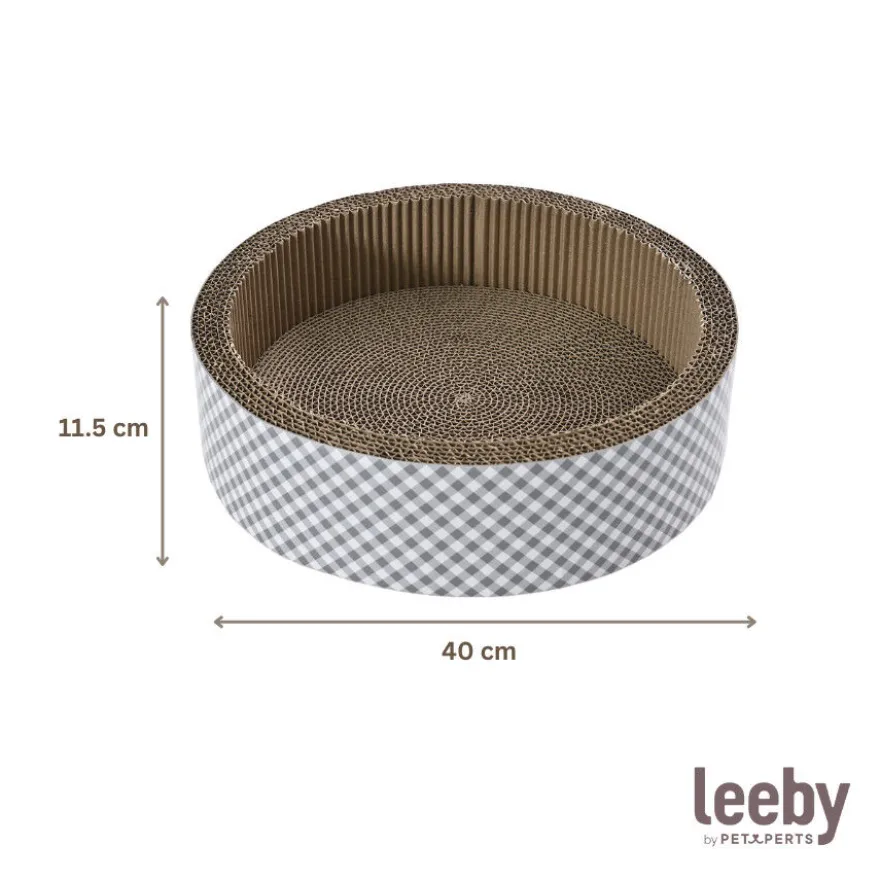 Leeby Domingo cama arranhador de cartão vichy para gatos
