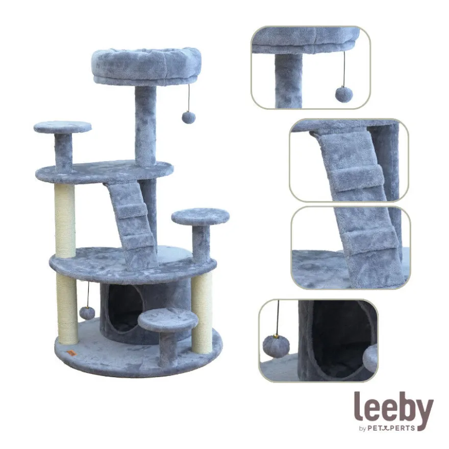 Leeby Esperanza torre arranhadora multiplataforma com cama nido e brinquedo para gatos