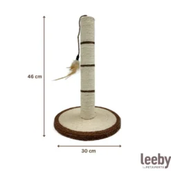 Leeby Isidoro arranhador de sisal com brinquedo castanho para gatos