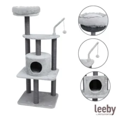 Leeby Kenzo árvore arranhadora com cama para gatos