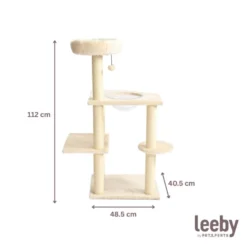 Leeby Luna árvore arranhadora com cama e brinquedo para gatos