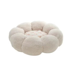 Leeby Sofá Flower Bed Bege para cachorros