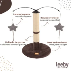 Leeby Sol arranhador de sisal para gatos