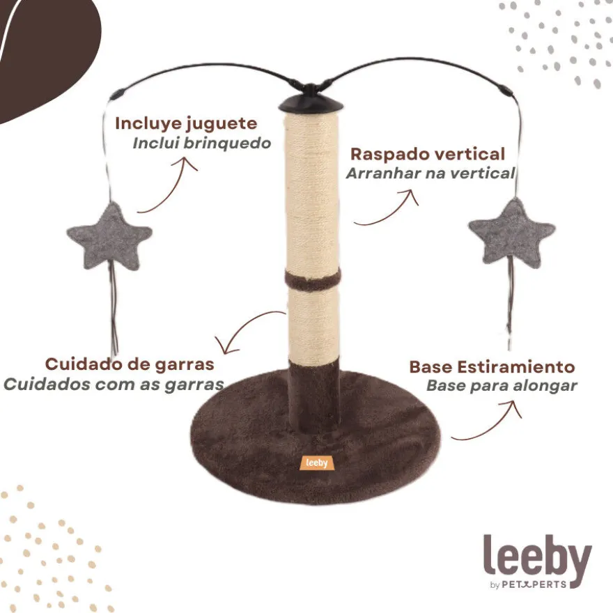 Leeby Sol arranhador de sisal para gatos