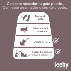 Leeby Sol arranhador de sisal para gatos