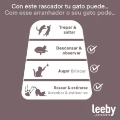 Leeby Thierre TV cama nido arranhador para gatos