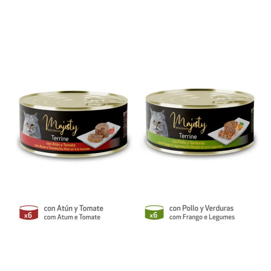 Majesty Adult Mix Terrine lata para gatos - Pack