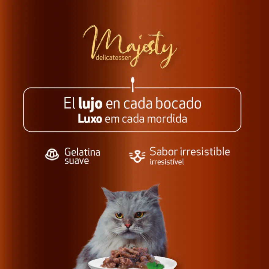 Majesty Multipack Comida húmida de peixe em saquetas para gatos