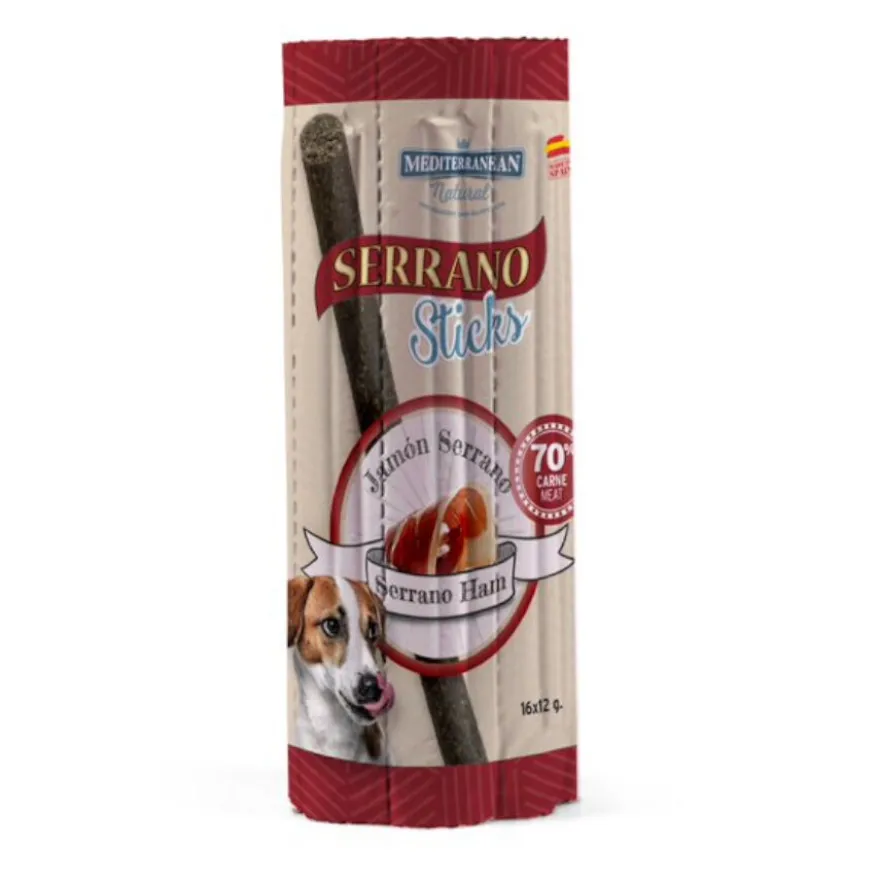 Mediterranean Natural Serrano Barrinhas de Presunto Serrano para cães