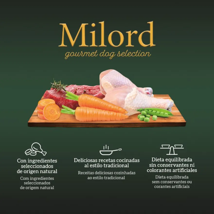 Milord Adult Carne e Vegetais Saqueta em molho para cães