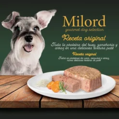 Milord Puppy Boi, Cenouras e Arroz em patê terrina