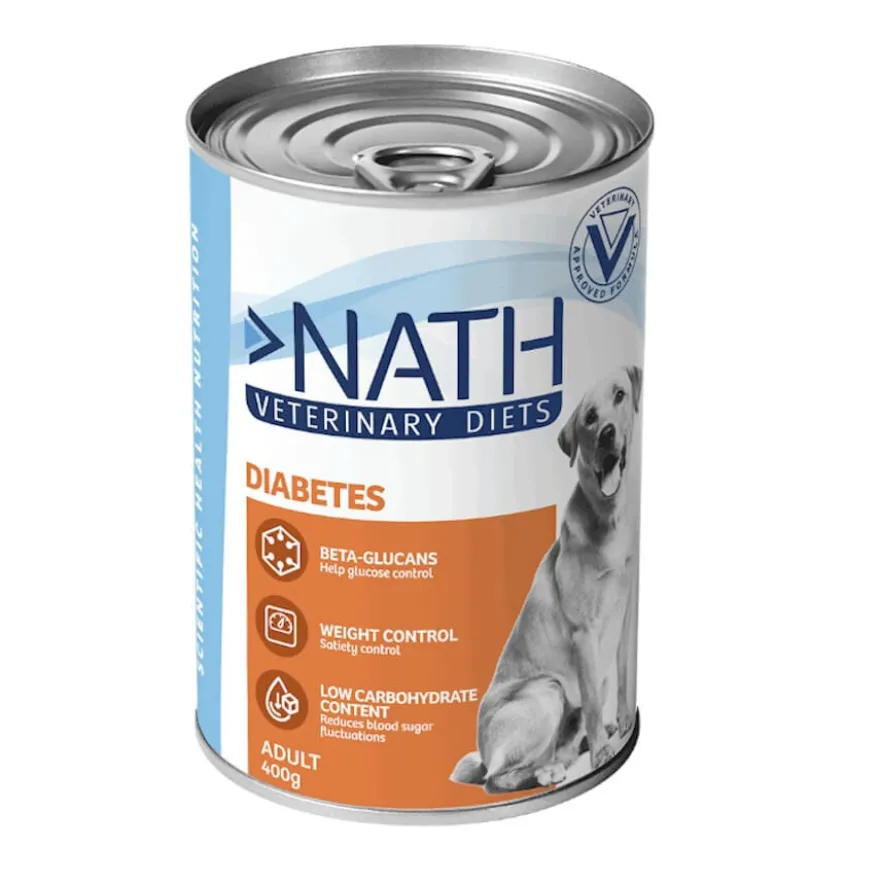 Nath Veterinary Diets Diabetes Borrego em lata para cães