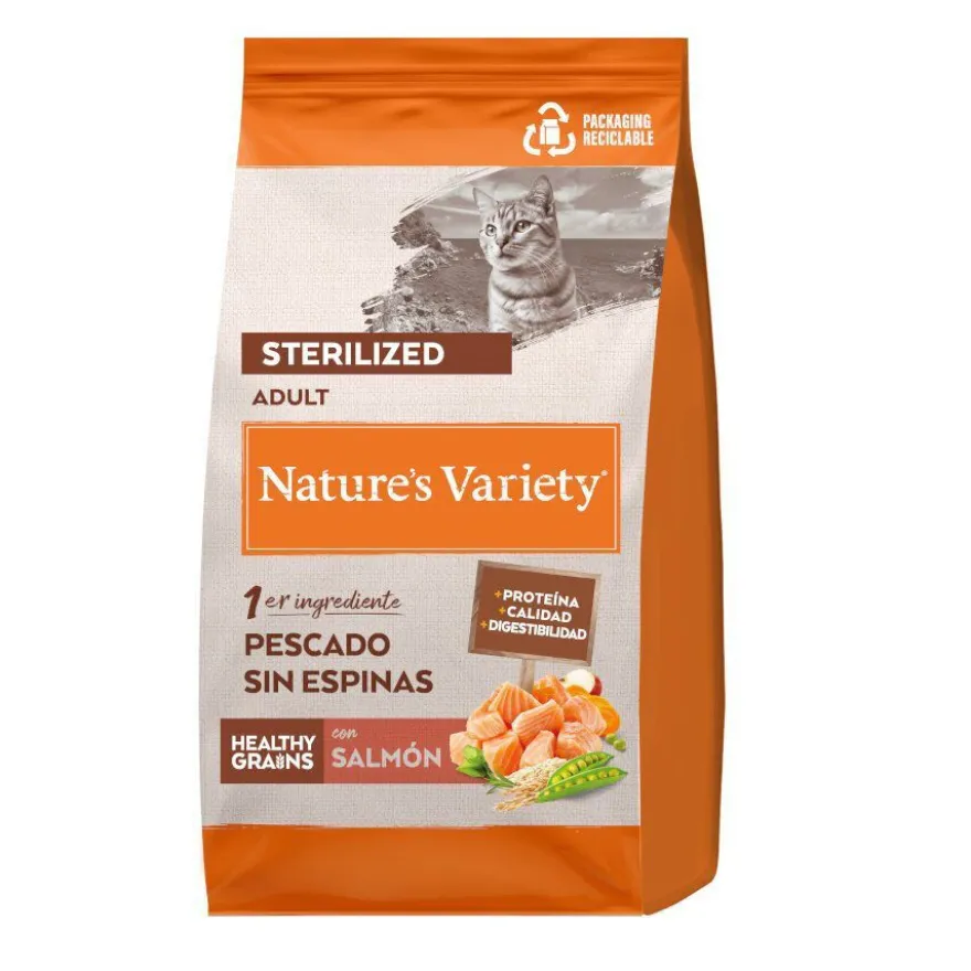 Nature's Variety Healthy Grains Adult Sterilised Salmão ração para gatos