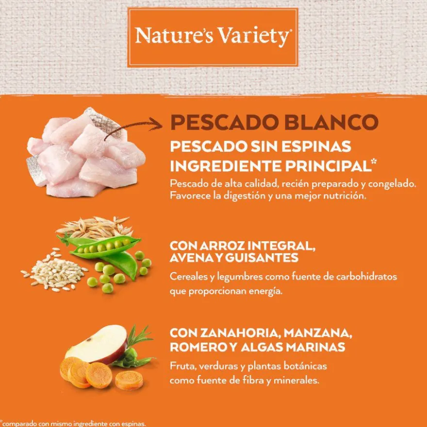 Nature's Variety Healthy Grains Adult Mini Peixe Branco ração para cães