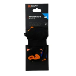 Non-stop dogwear Bota protetora preta e laranja para cães