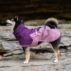 Non-stop Dogwear Capa de Chuva Impermeável Malva para cães