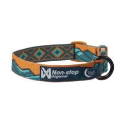 Non-stop Dogwear Coleira Turquesa e Carvalho para cães