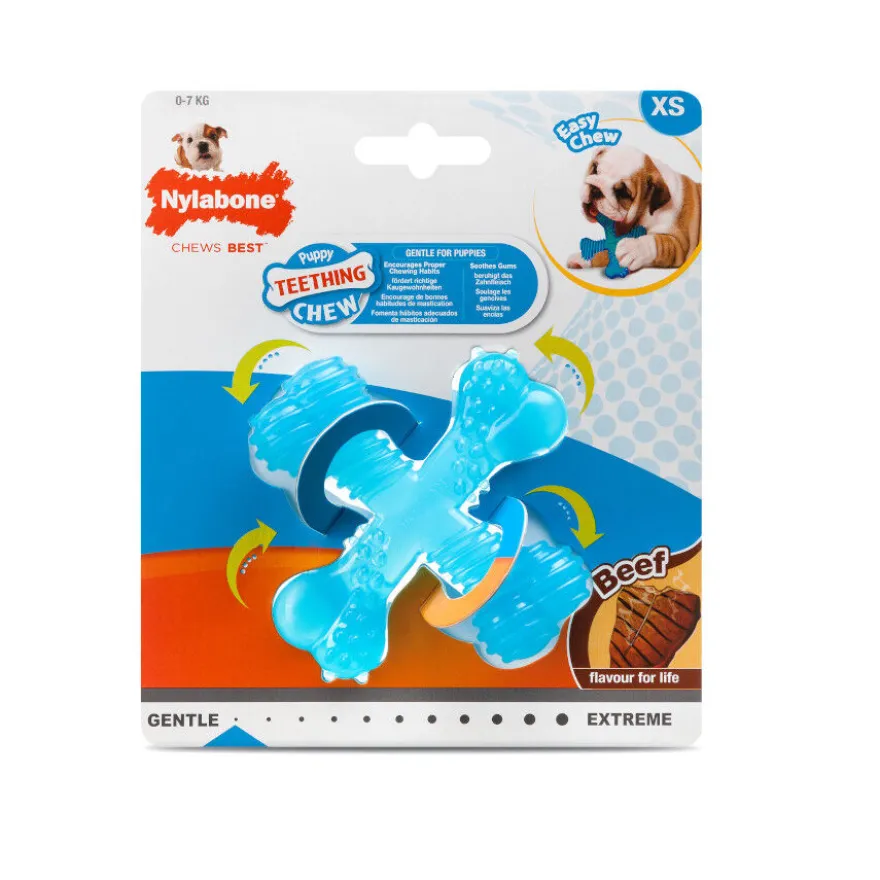 Nylabone Osso X Mordedor com Sabor a Carne para cachorros