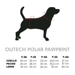 Outech Casaco Polar Pawprint para cães