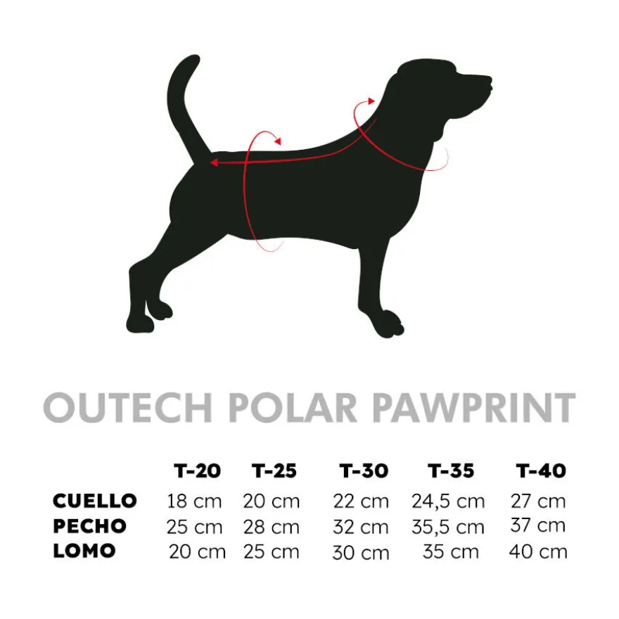 Outech Casaco Polar Pawprint para cães
