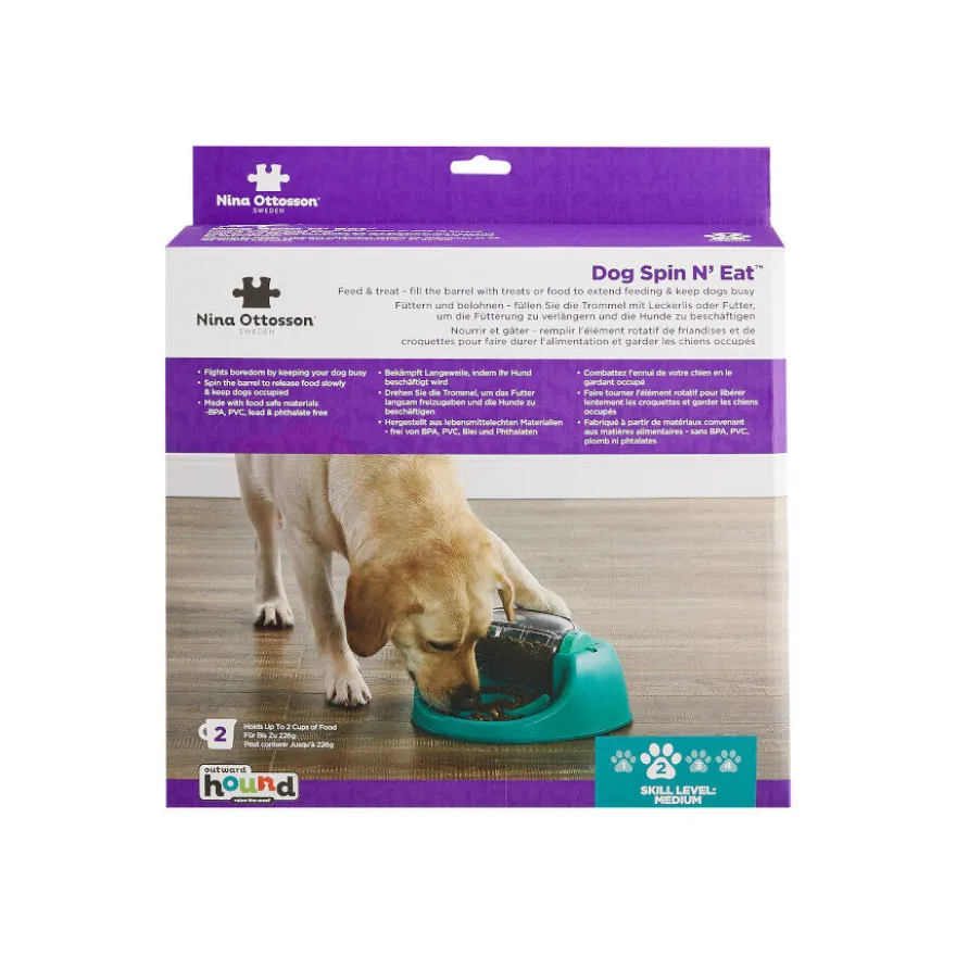 Outward Hound Spin N' Eat Brinquedo interativo giratório para cães