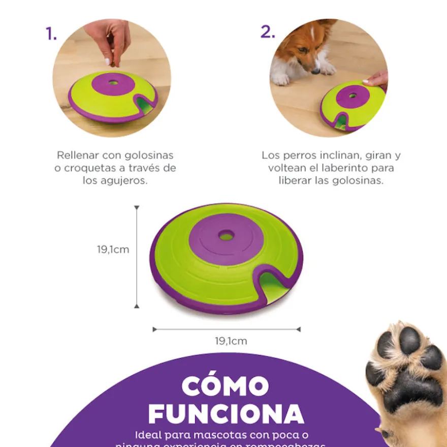 Outward Hound Treat Maze Disco interativo para cães