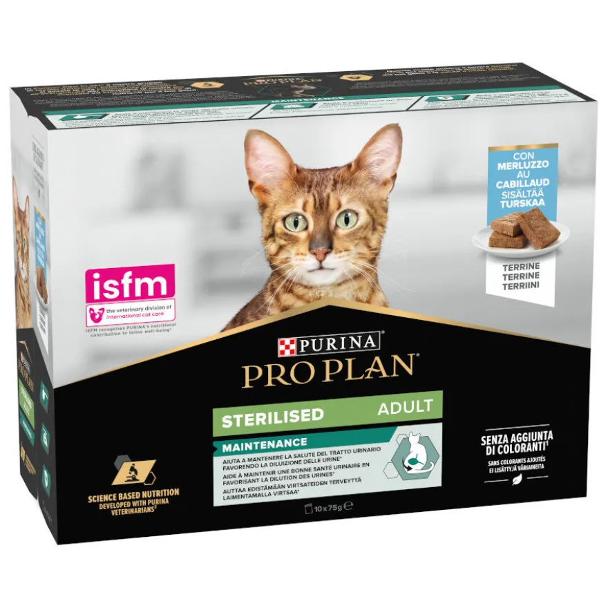 Pro Plan Sterilised Adult Multipack Bacalhau em terrina para gatos