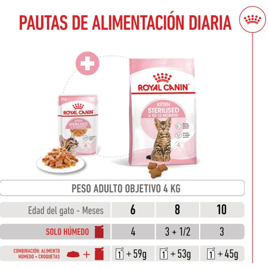 Royal Canin Kitten Sterilised Saquetas de Gelatina para gatinhos