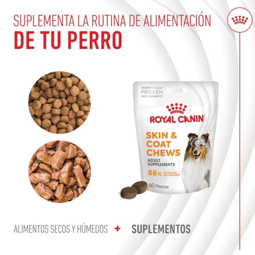 Royal Canin Skin & Coat Chews Suplemento Nutricional Adulto para Cães