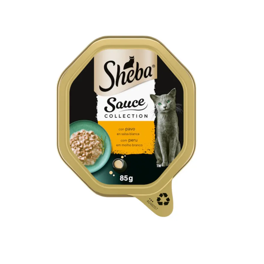 Sheba Comida húmida de Peru em molho em terrina para gatos
