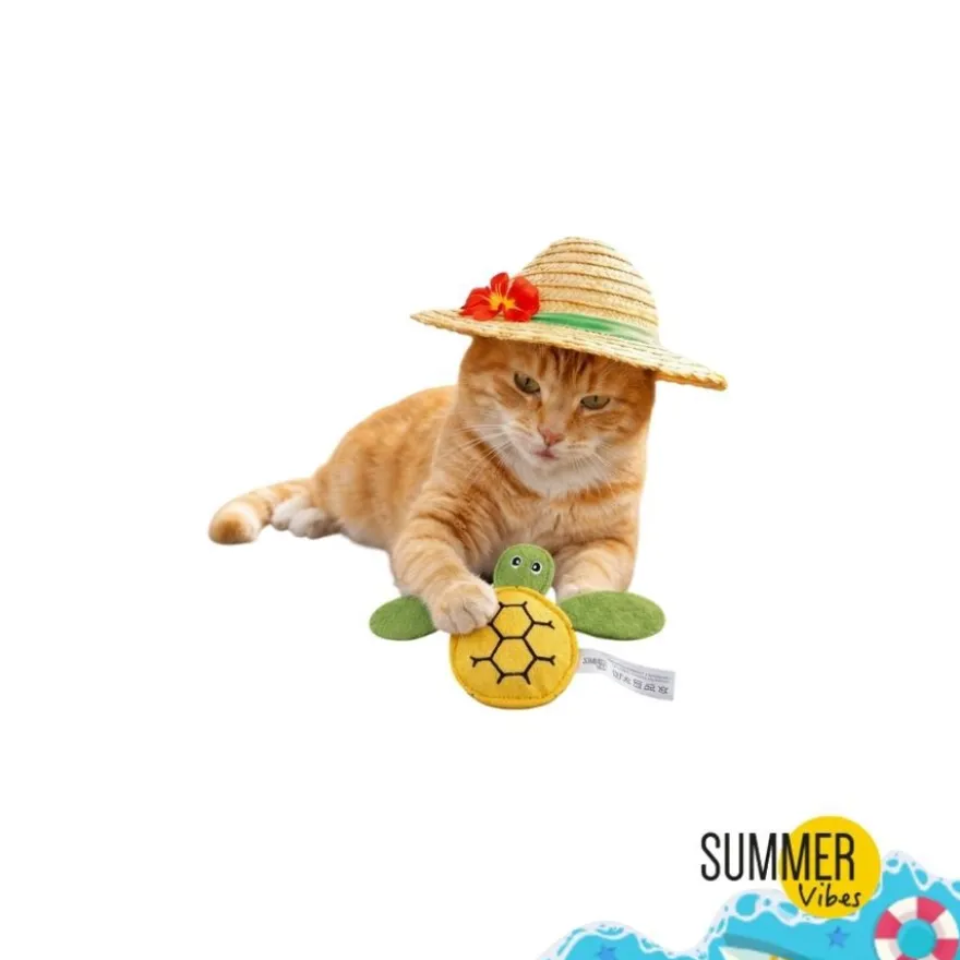 Summer Vibes Cat Turtle Peluche para gatos