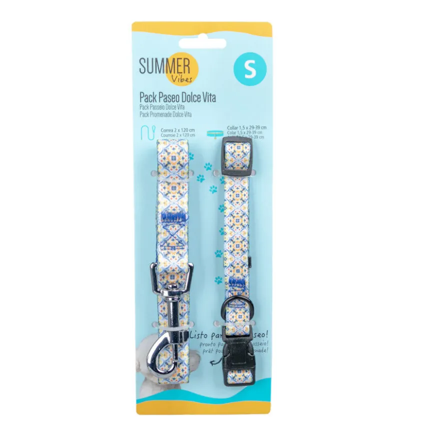 Summer Vibes Pack Trela e Coleira Dolce Vita para Cães