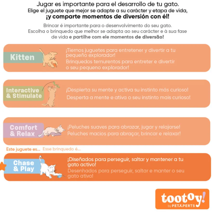 Tootoy! Chase Play Flash Ball Bola para gatos