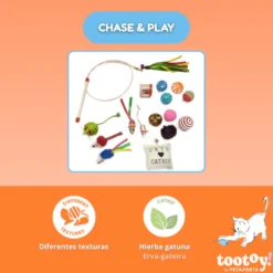 Tootoy! Chase & Play Party Set Kit de brinquedos para gatos