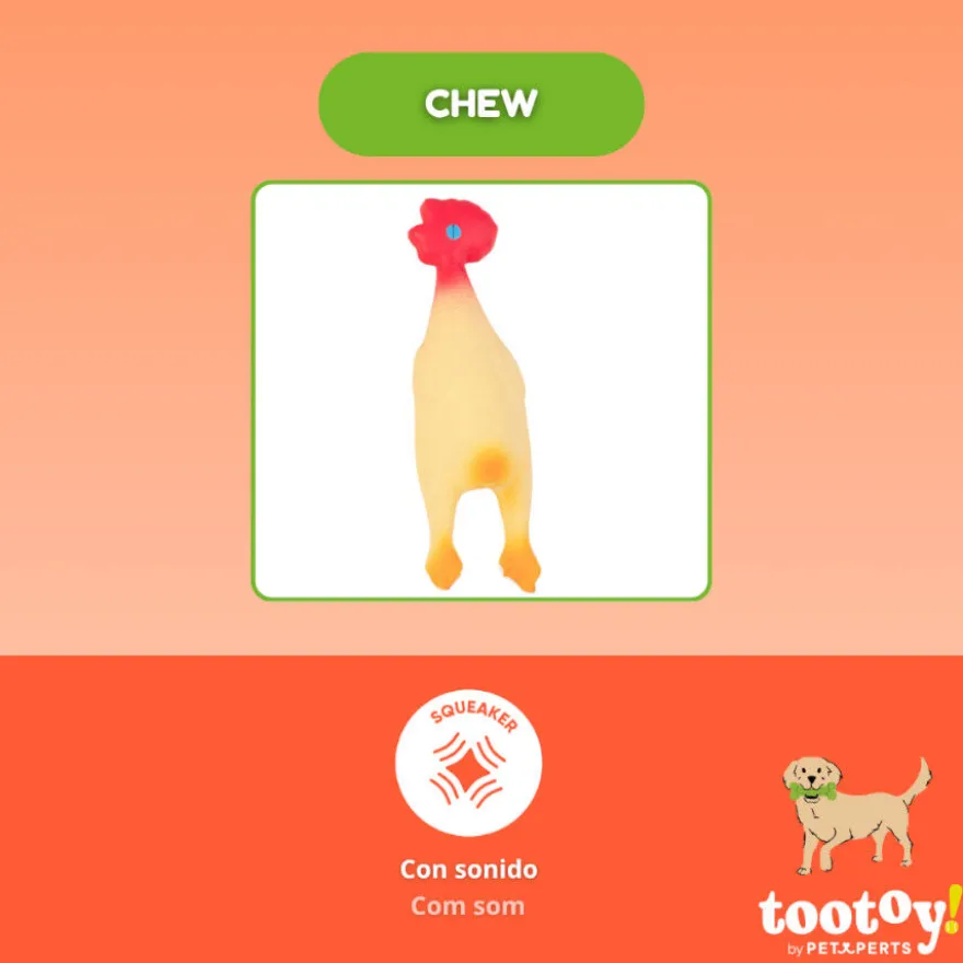 Tootoy! Chew Brinquedo galinha de quinta para cães