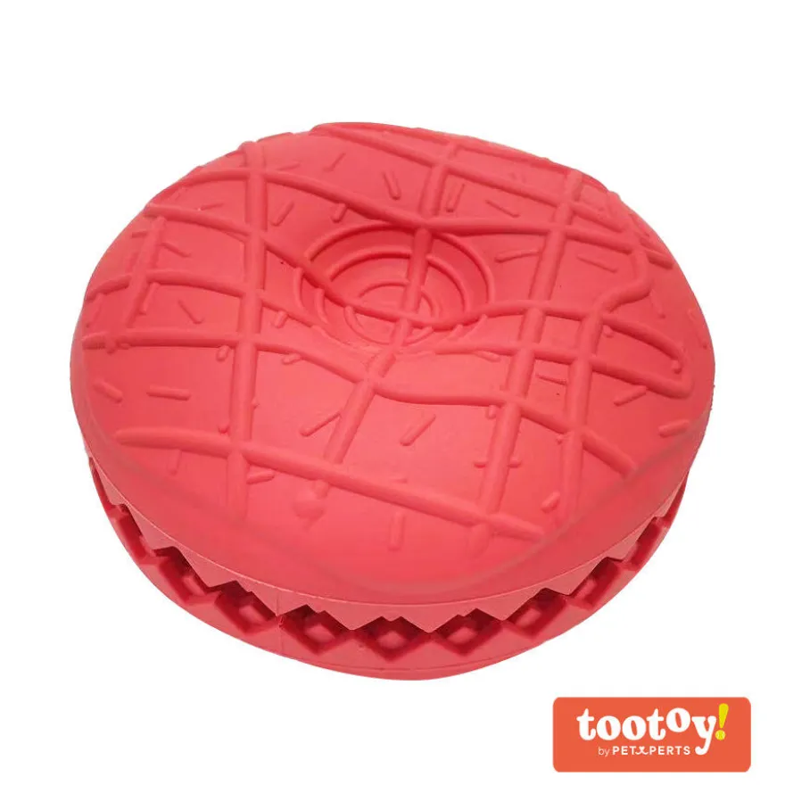 Tootoy! Chew Strawberry Donut Treat Dispenser brinquedo para cães
