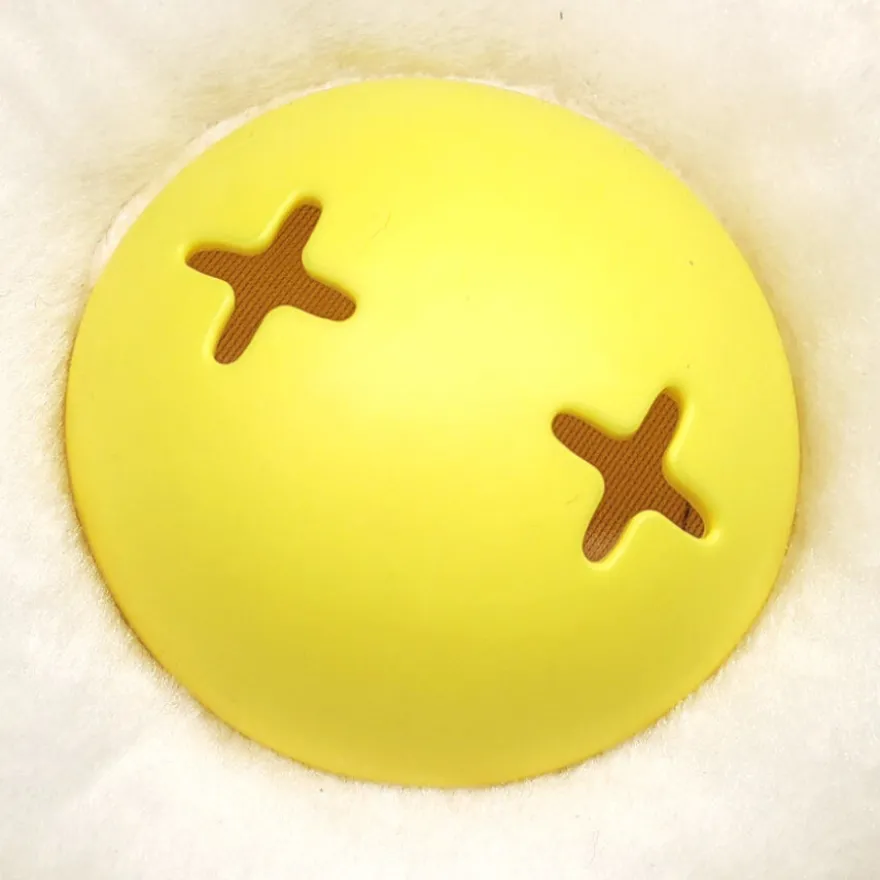 Tootoy! Comfort Fried Egg Cuddler peluche porta-snacks para cães