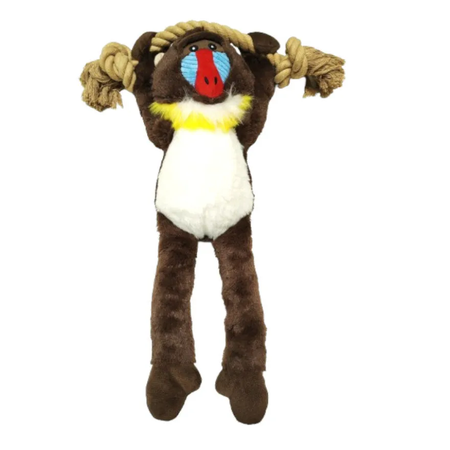 Tootoy! Comfort Hanging Monkey Cuddler peluche com som para cães