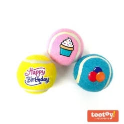 Tootoy! Comfort Happy Birthday Pack de bolas para cães