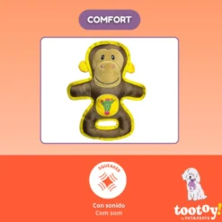Tootoy! Comfort Peluche de macaco para cães