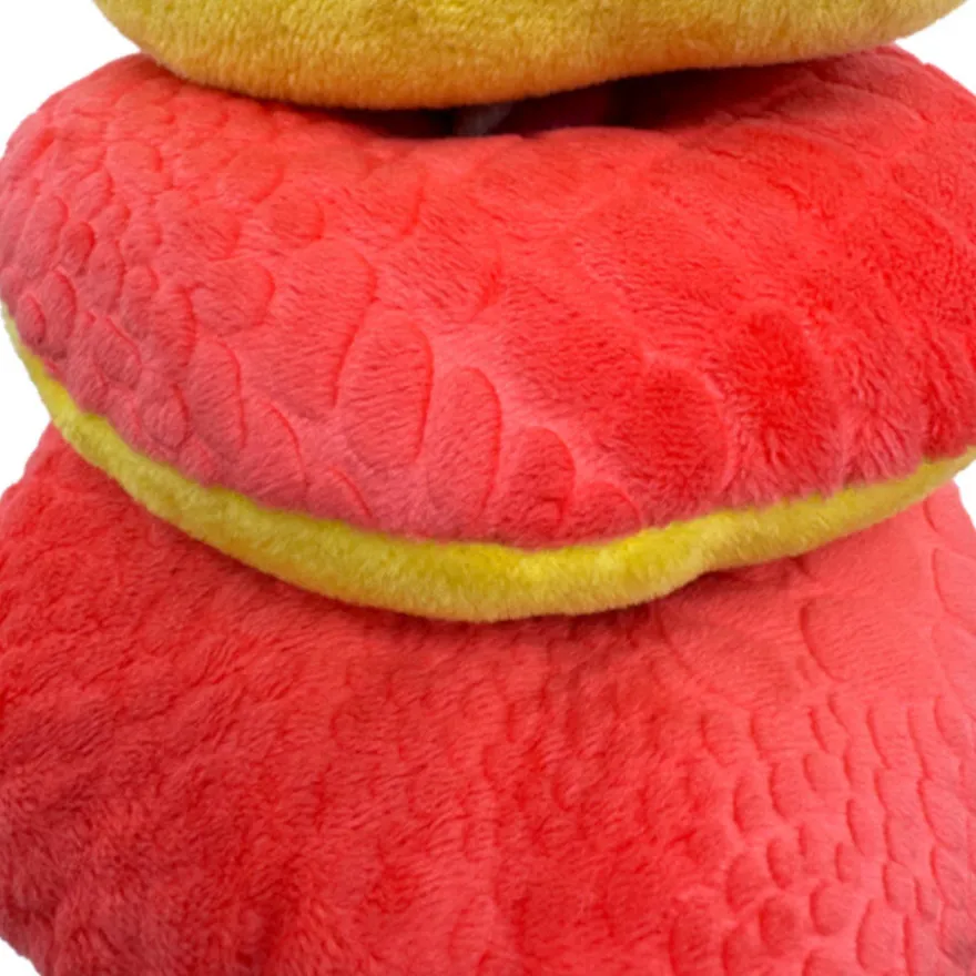 Tootoy! Comfort Ring Snake Cuddler peluche com corda para cães