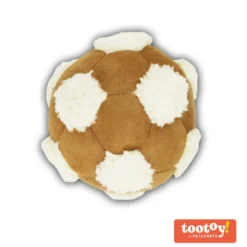 Tootoy! Comfy Football Beige Bola de Peluche para cães