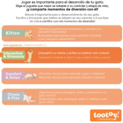 Tootoy! Interactive & Stimulate Brinquedo torre interativa para gatos