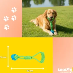 Tootoy! Pull Bola de puxar com corda para cães