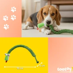 Tootoy! Pull Brinquedo de corda cobra de puxar para cães