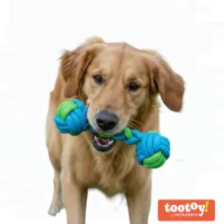 Tootoy! Pull Mordedor de corda com duas bolas para cães